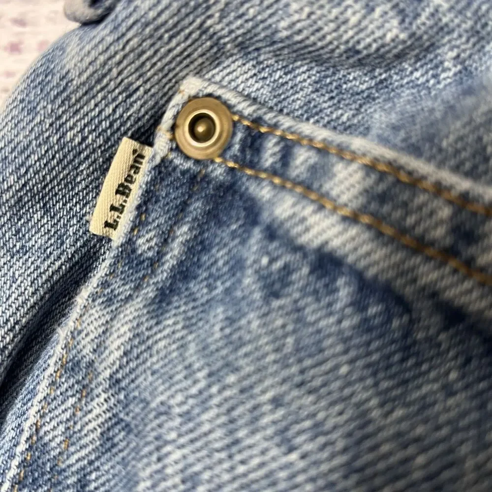 Vintage LL Bean Mens 34x32 Double L Classic Fit Flannel Lined Denim Jeans